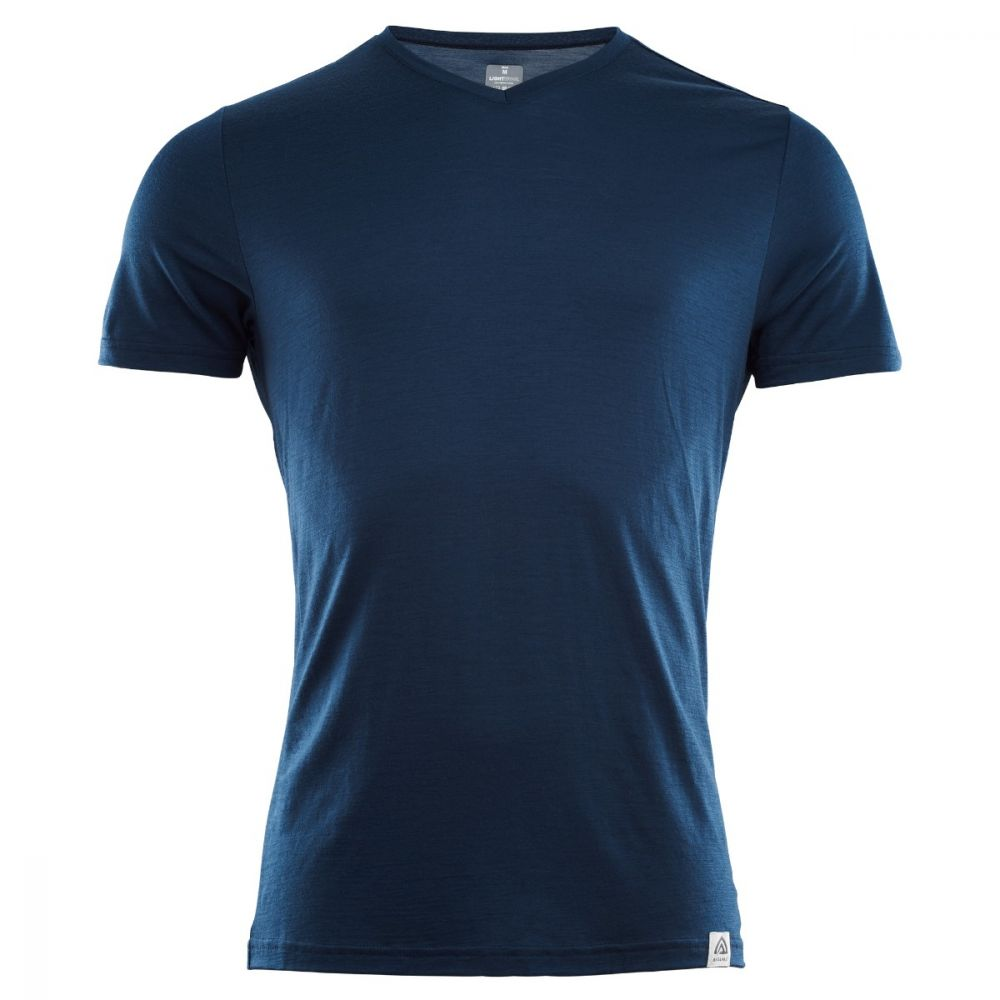 Aclima LightWool T-Shirt V-Neck Man - Insignia Blue - S/M thumbnail