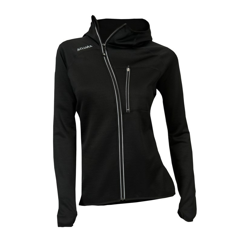 ACLIMA Woolshell Jacket With Hood Woman Black - S/M thumbnail