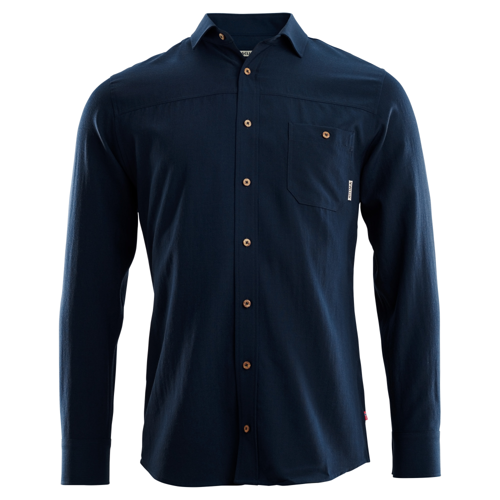 Aclima Leisurewool Woven Wool Shirt Man Navy Blazer - M thumbnail