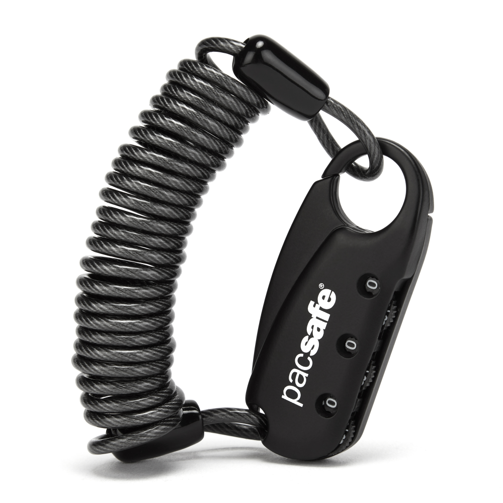 Pacsafe 3-dial clip cable lock - Black thumbnail