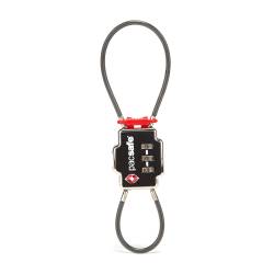 TSA accepted 3-dial double cable lock - Black