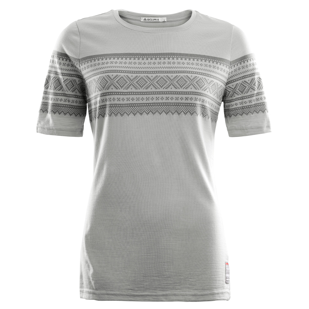 Aclima Designwool Marius T-Shirt Woman Paloma Grey / Castle Rock - L