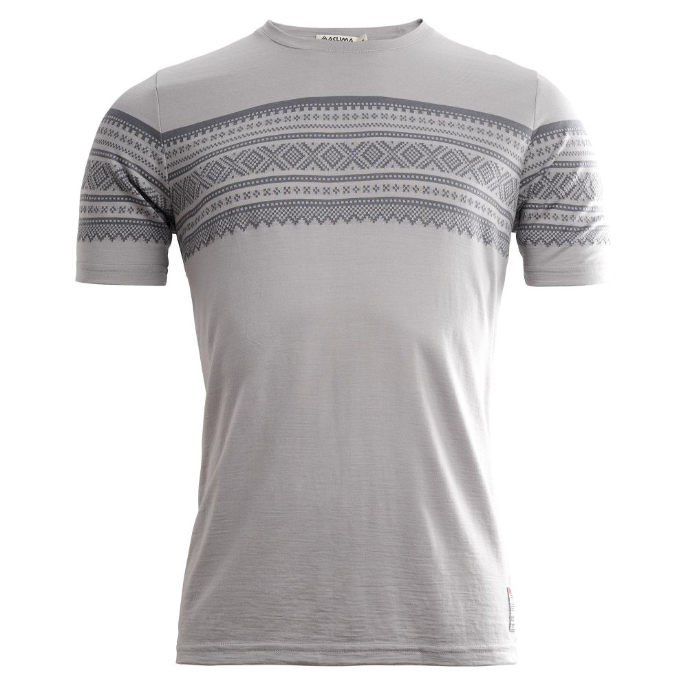 Aclima Designwool Marius T-Shirt Man Paloma Grey / Castle Rock - S