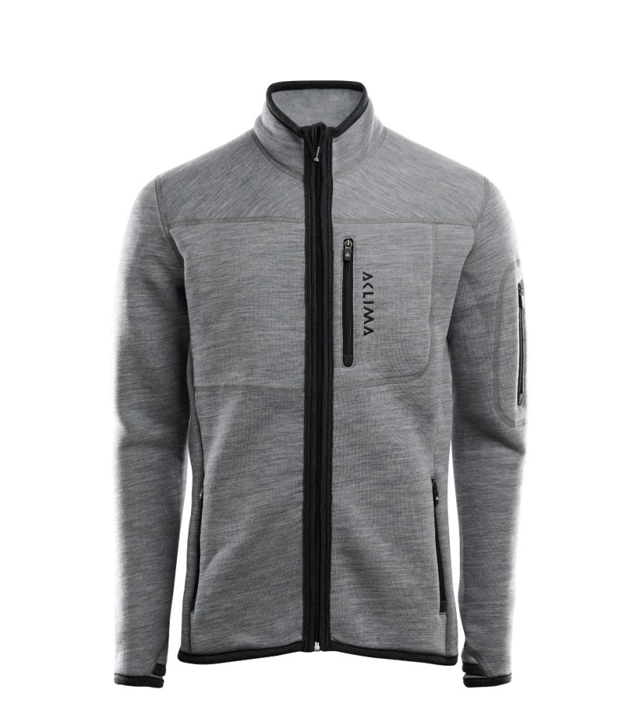 Aclima FleeceWool Jacket Man - Grey Melange - XL thumbnail