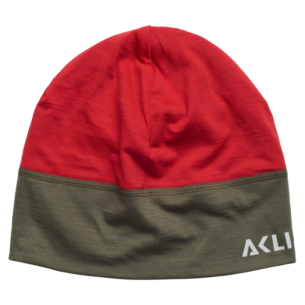 Aclima LightWool Hunting Beanie - High Risk Red/ Ranger Green thumbnail