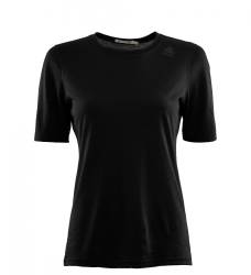 Aclima Lightwool Undershirt Tee Women - Jet Black- outdoorpro.dk