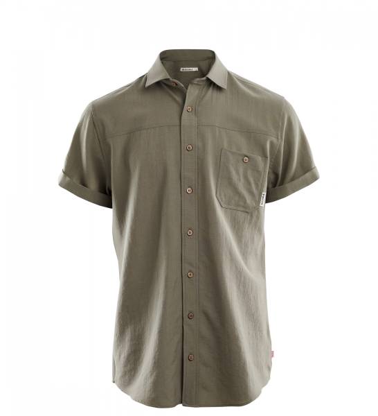Aclima Leisurewool Woven Wool Short Sleeve Shirt Mens - Ranger Green - outdoorpro.dk