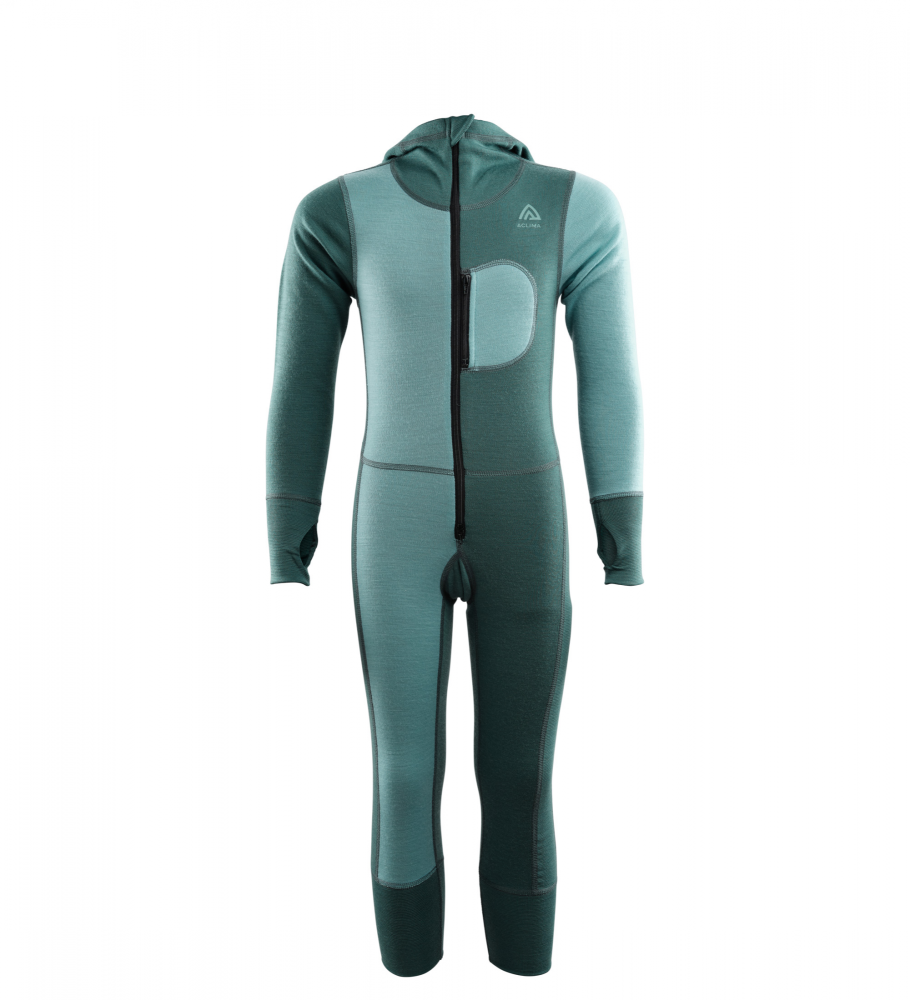 Aclima WarmWool Overall Children - North Atlantic / Reef Waters - 120