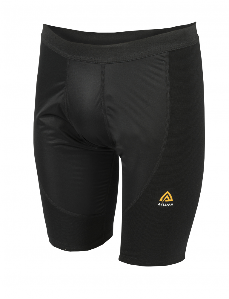 Aclima WarmWool Long Shorts w/Windstopper Man - Jet Black - XS