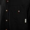 LeisureWool Woven Wool Short Sleeve Shirt Man - Navy Blazer