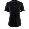 LeisureWool Woven Wool Short Sleeve Shirt Woman - Navy Blazer