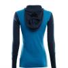 WarmWool Hood Sweater w/Zip Woman - Blue Sapphire / Navy Blazer / Azure Blue