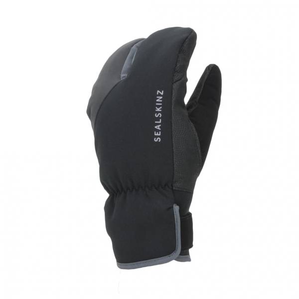 Sealskinz Waterproof Extreme Cold Weather Cycle Split Finger Glove - Black-Grey - outdoorpro.dk