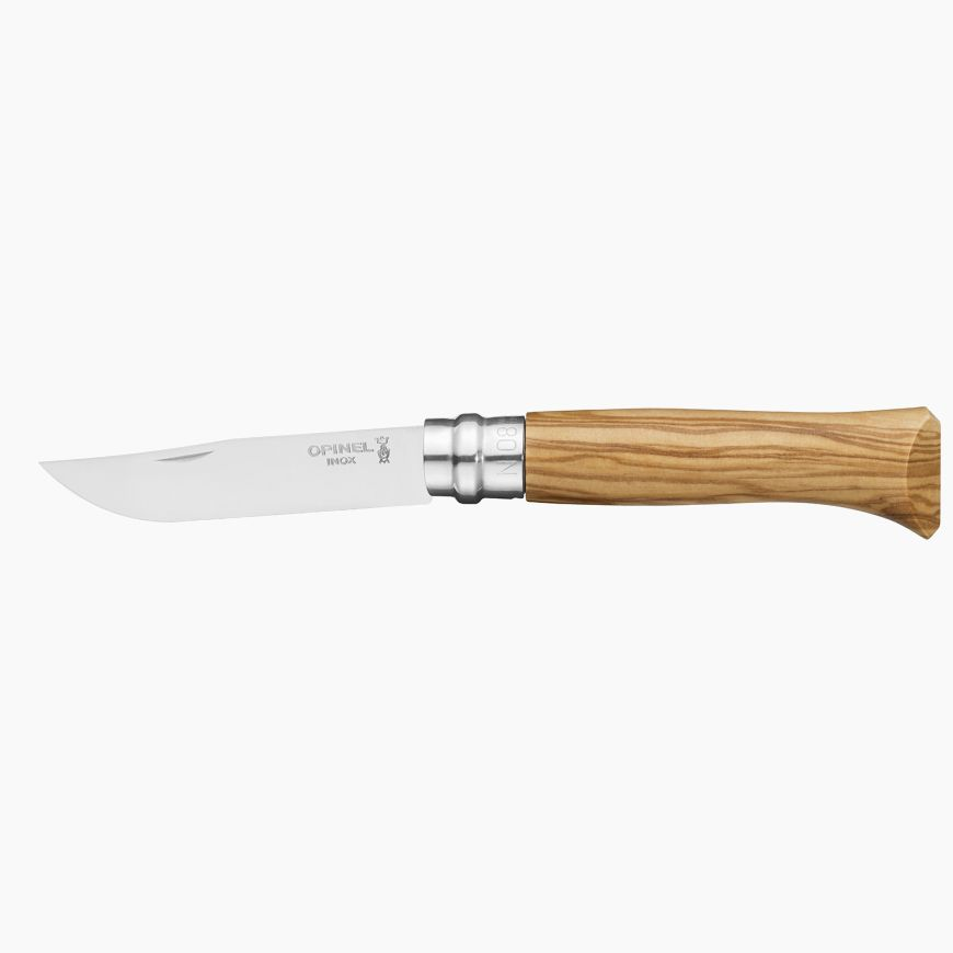 Opinel N°08 Stainless 8,5 cm. oliven thumbnail