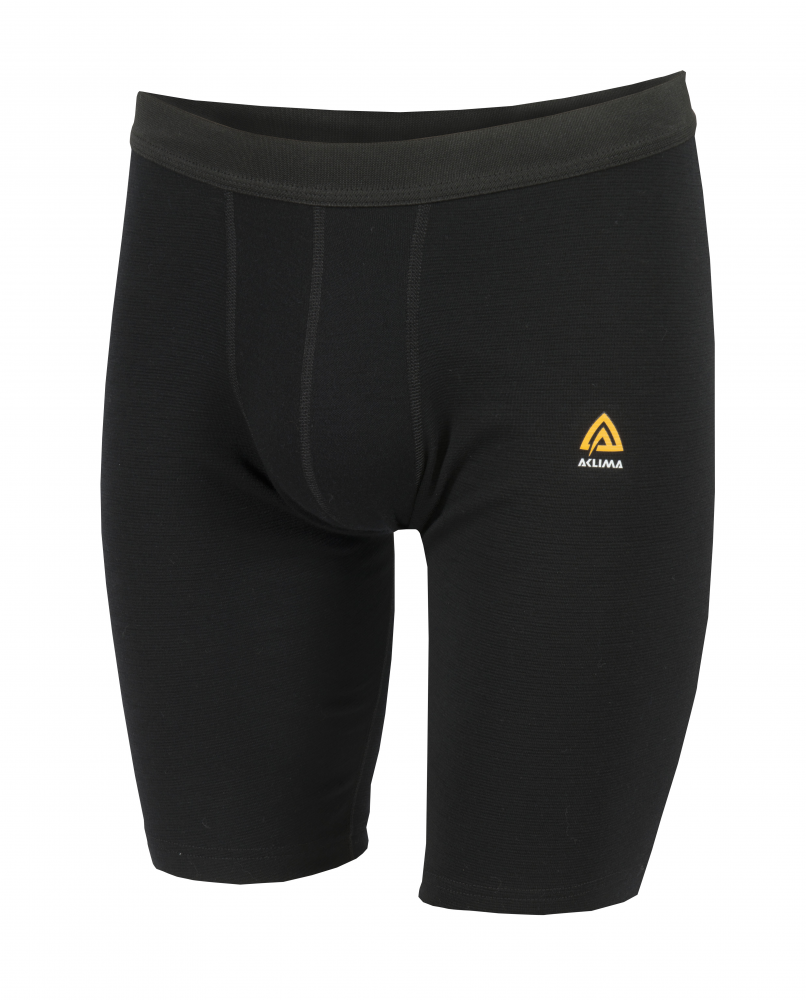 Aclima WarmWool Long Shorts Man - Jet Black - Small thumbnail