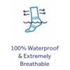 Seakskinz Waterproof warm weather mid length sock with hydrostop Black-Grey- outdoorpro.dk