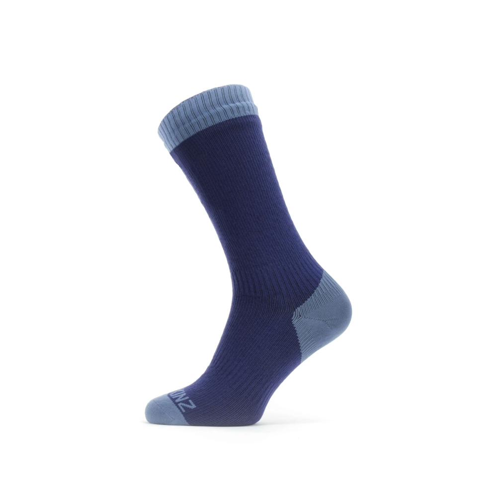 3: Sealskinz Waterproof warm weather mid length sock - Navy blue - 43-46 = Large