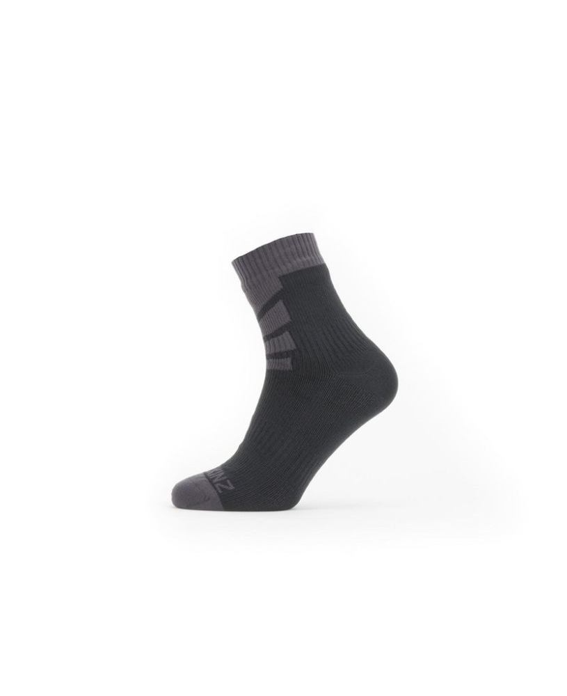 7: Sealskinz Waterproof warm weather ankle sock Black-Grey - 43-46 = Large