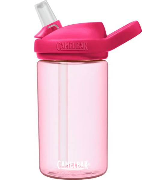 CamelBak eddy+ Kids 0.4L - Grapefruit - Tritan ™ Renew -lyserød drikkedunk med mørke lyserød låg  - outdoorpro.dk
