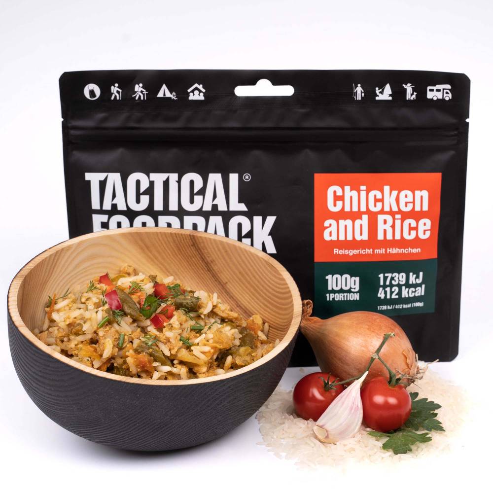 Tactical Foodpack Kylling og Ris - 1 Portion til din tur.