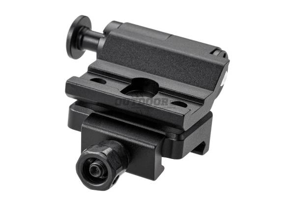 Flip to Side Magnifier Mount Push Button - 2 Bolt Interface Black