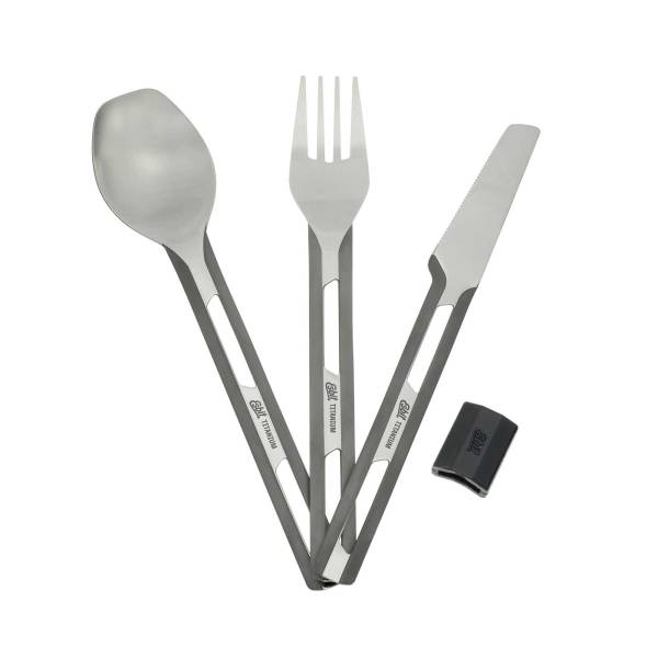 3-pcs Titanium Cutlery-Set w/ silicon sleeve
