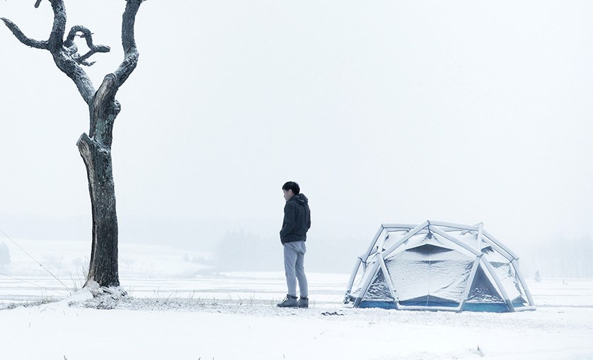 Oppustelige telte holder til både vind og sne!